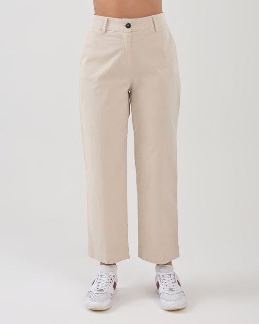 Soft beige cotton trousers